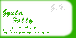 gyula holly business card